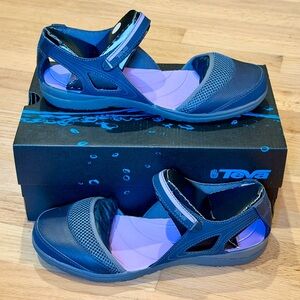Teva Pasas Mary Jane Nine Iron Grey Purple Sandals Shoes Women's Sz 10 NEW NIB